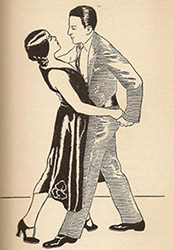 illustration of a man and a woman dancing the Tango